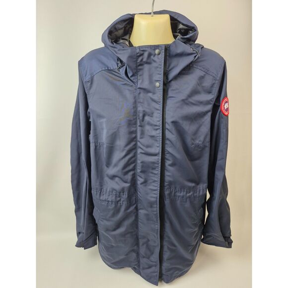 Canada Goose Women's Atlantic Navy Blue Minden Windproof Jacket Size Large - Picture 3 of 9